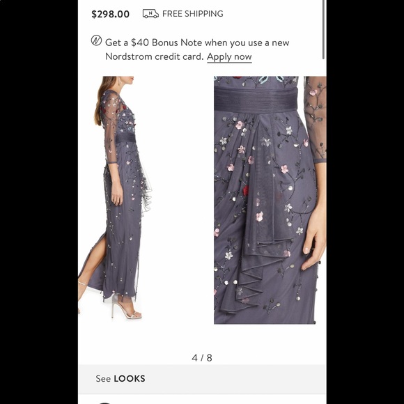 JS COLLECTIONS
Floral 3d Embellished Gown - Picture 3 of 6